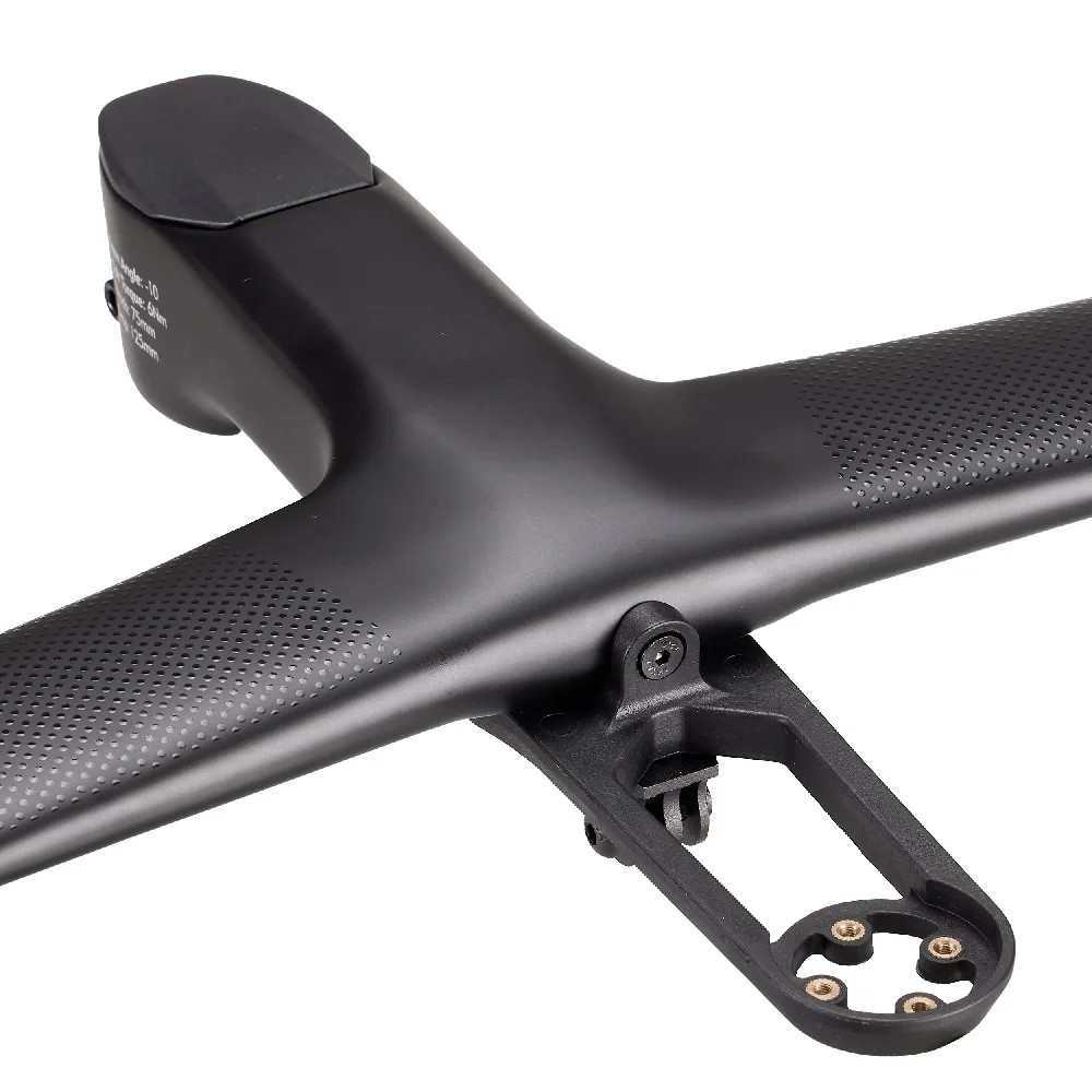 Carbon Fiber Gravel Road Bike Integrated Cockpit OD2 Handlebar -10° for 31.8mm