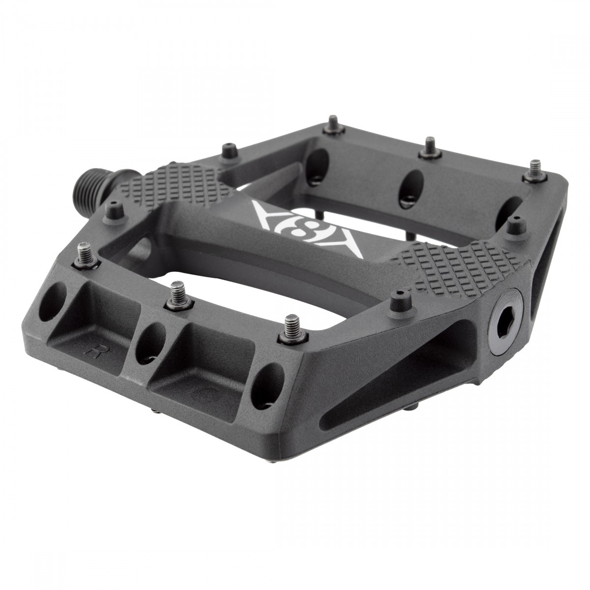 Origin8 Strapd Platform Pedal 9/16″ Chromoly Axle Concave Composite Body Black