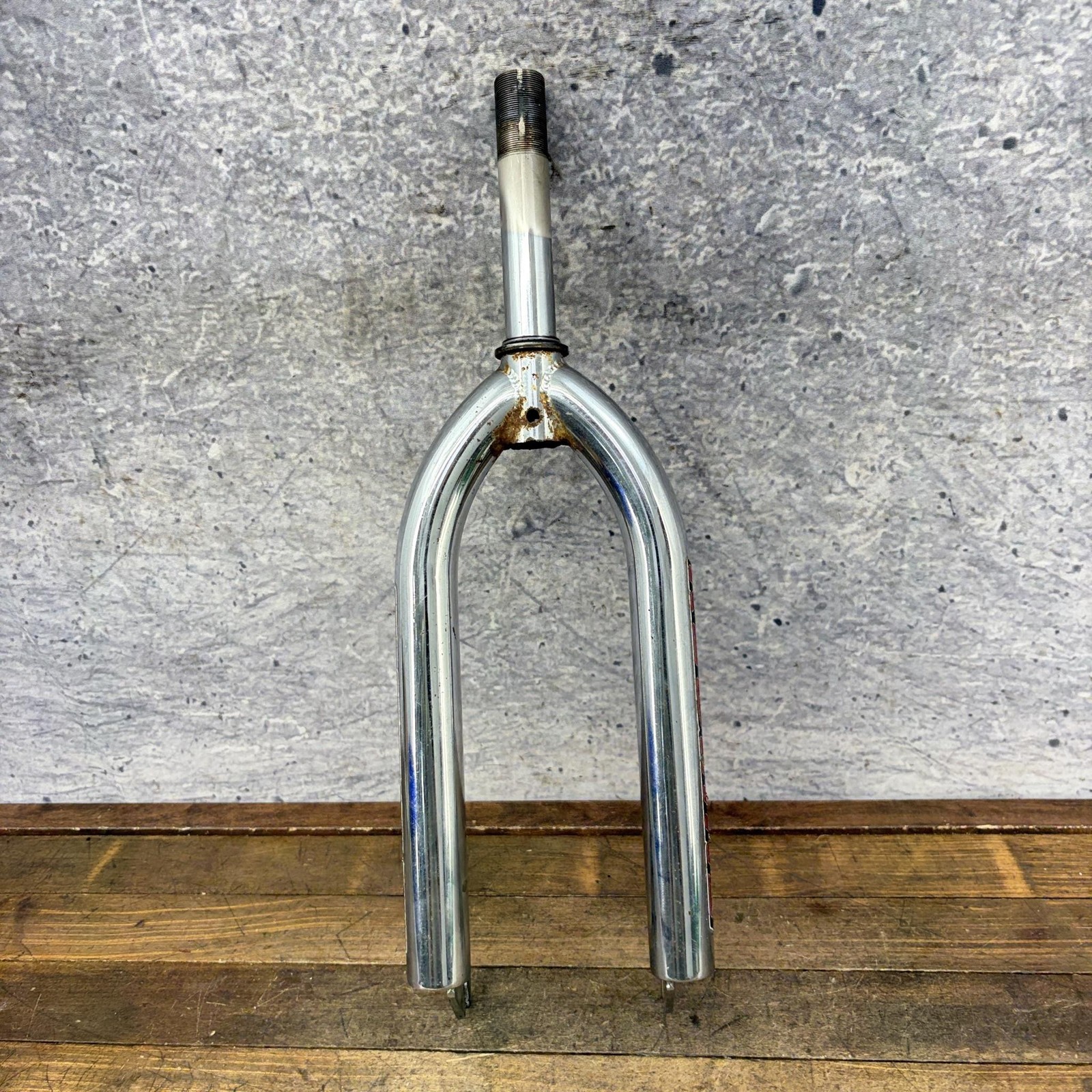 Vintage Redline BMX Fork 20in 1 In Threaded Chrome CRMO 3/8 90s OG 1997 BENT