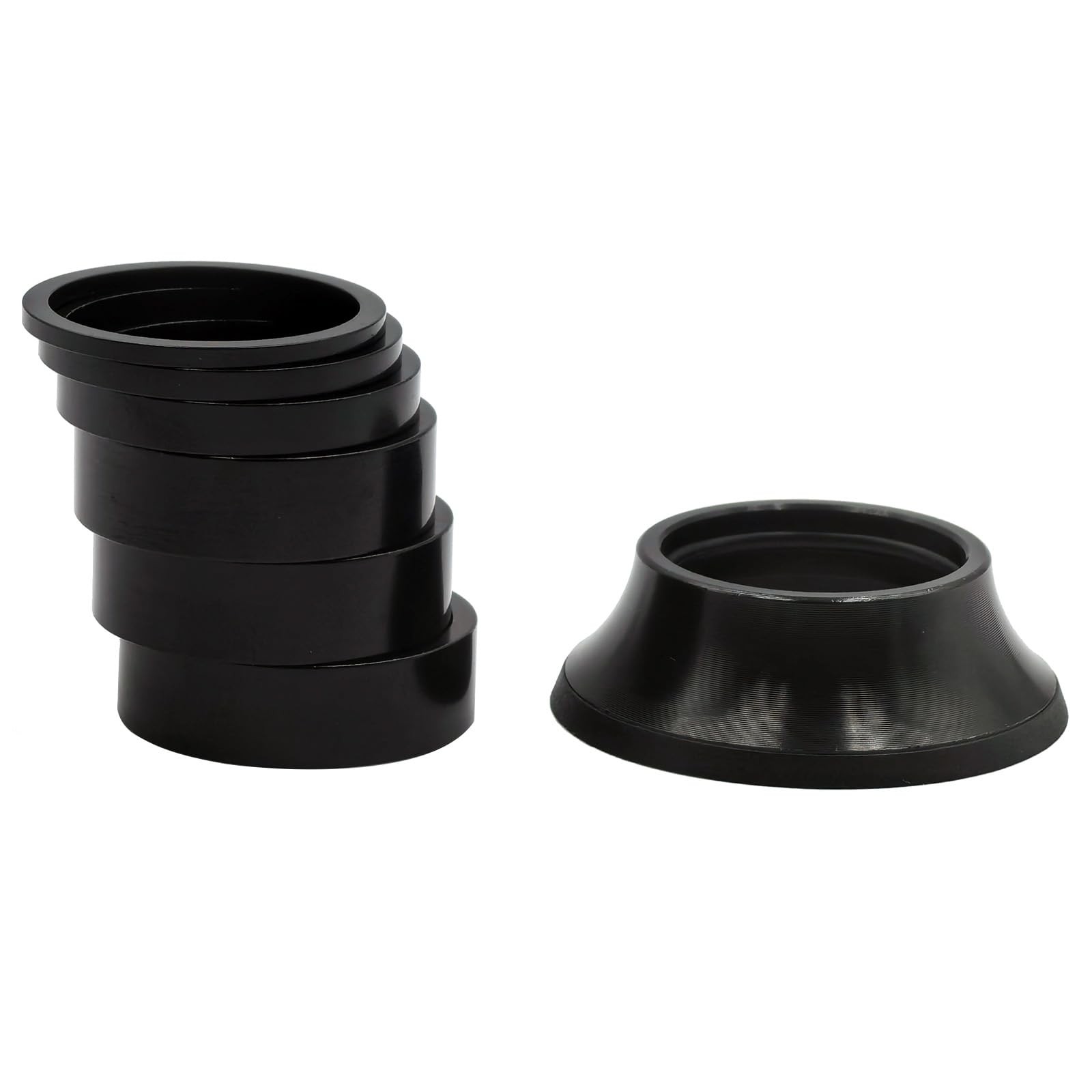 Aluminium Alloy Bike Headset Spacers 1-1/8 Inch for MTB & Road Bikes, 7 Pcs