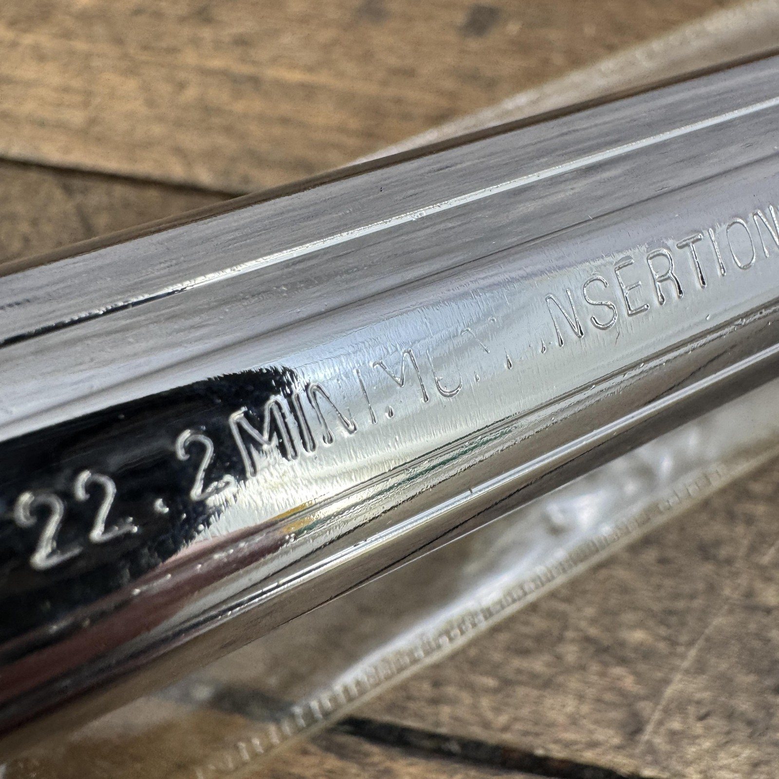 Meng Fong BMX Seatpost 22.2mm NOS Silver 4130 Chromoly Old School BMX Post