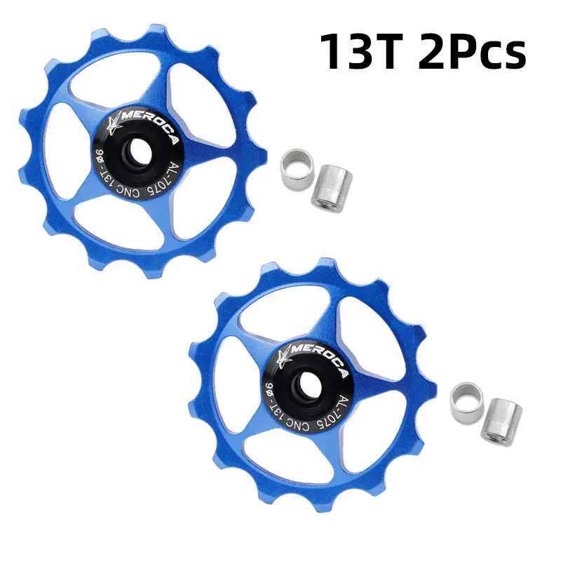 2PCS CNC 7075 Alloy Bike Jockey Wheels 11T 13T Steel Bearing Derailleur Pulley