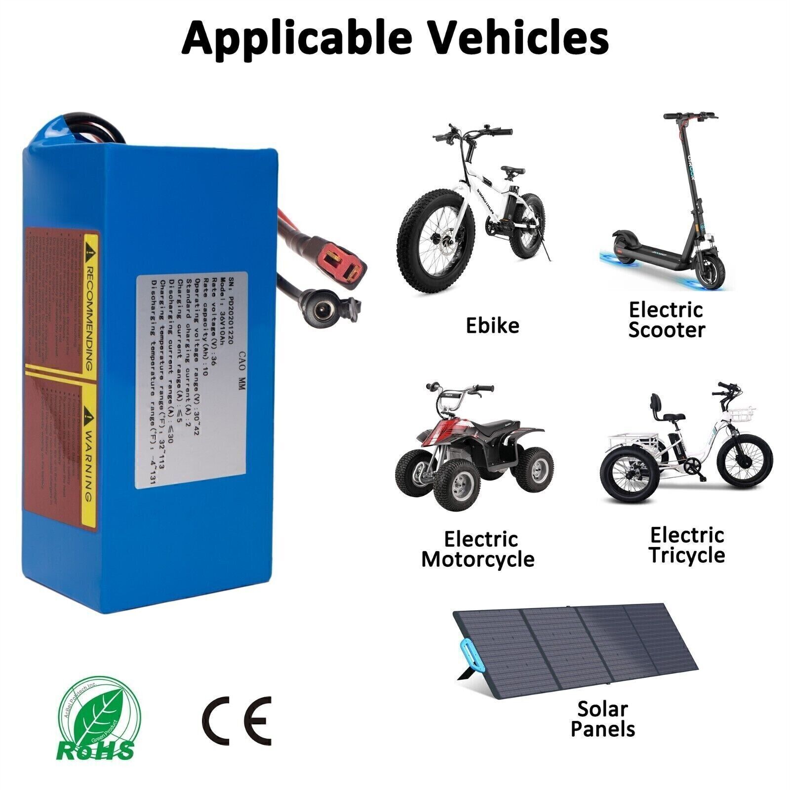 36V 48V 8AH/14AH/16AH/20AH Battery for 200W-1500W Ebike Electric Bicycle Bike