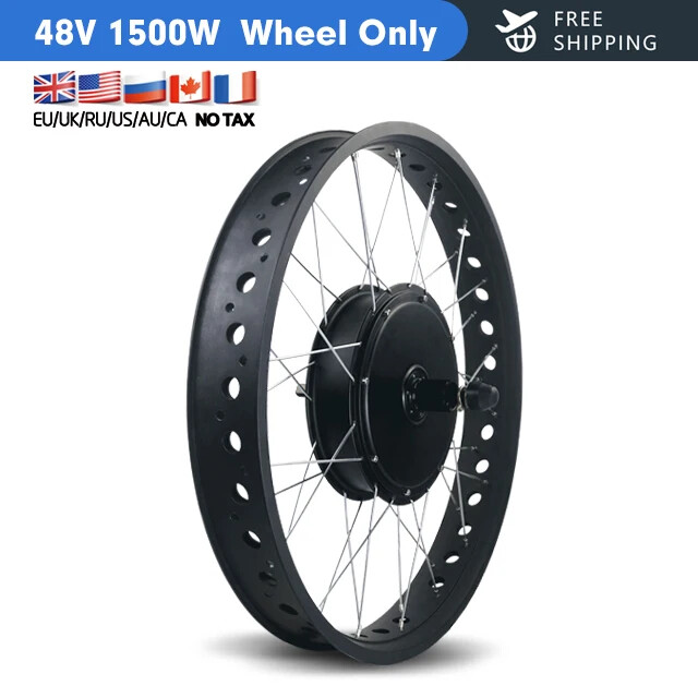 48V 1500W Fat Tire Electric Bike Rear Cassette Hub Motor Kit 20/24/26Er Wheel