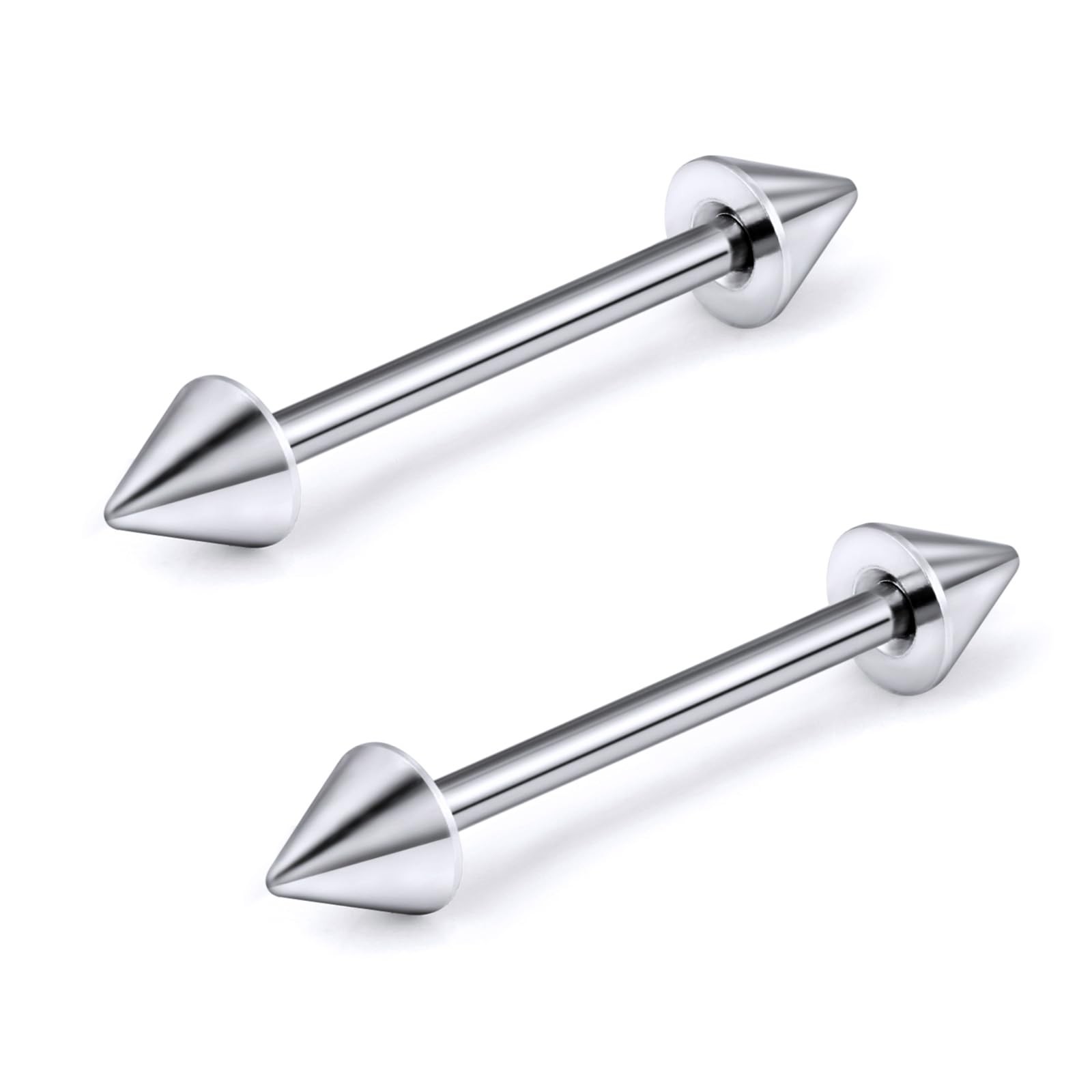 14G 16G Astm F136 Titanium Spike Nipple Rings Bridge Piercing Jewelry Straigh…