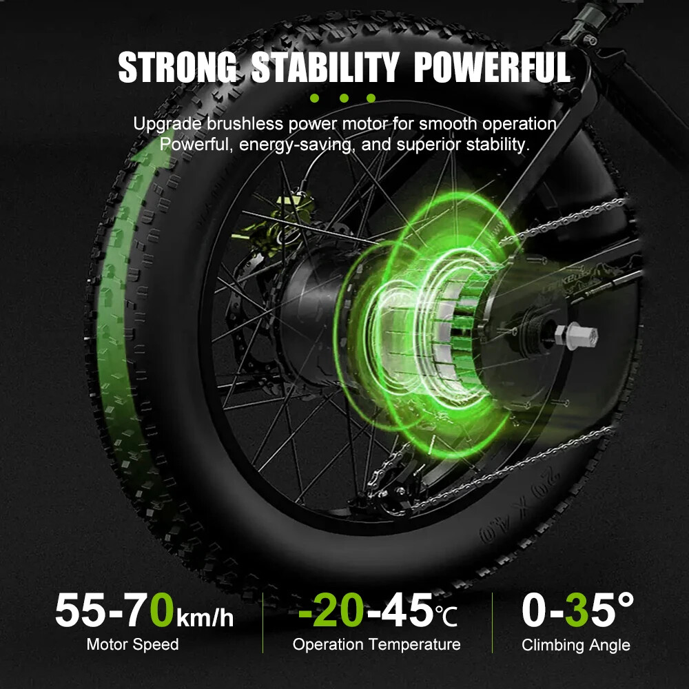 20 24 26inch 48V 2000W Snow E-bike Fat Brushless Gearless Rear Wheel Hub Motor