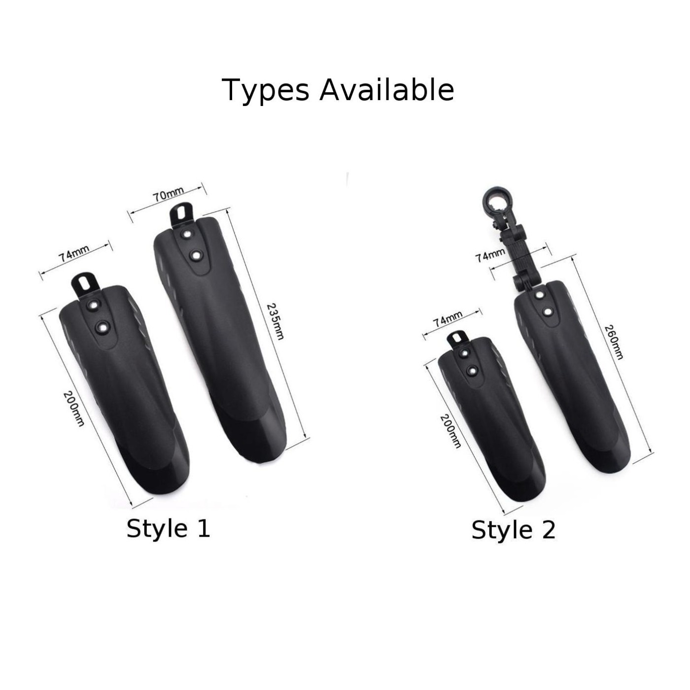 PVC Plastic Mudguards for 12 20 Inch Kids Bike Protects from Water and Dirt