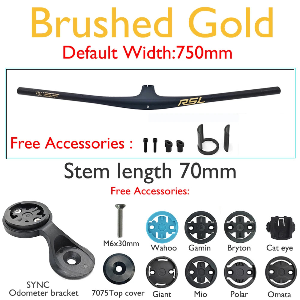 Integrated Carbon Handlebar for Cross-country/enduro MTB Bicycle with Mounts
