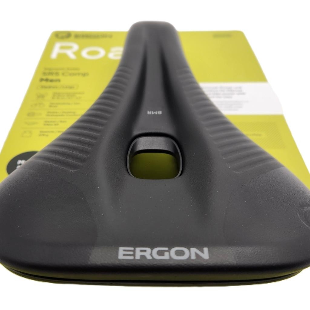 Ergon SRS Comp Medium / Large Men’s Bicycle Saddle Black Titanox Rails