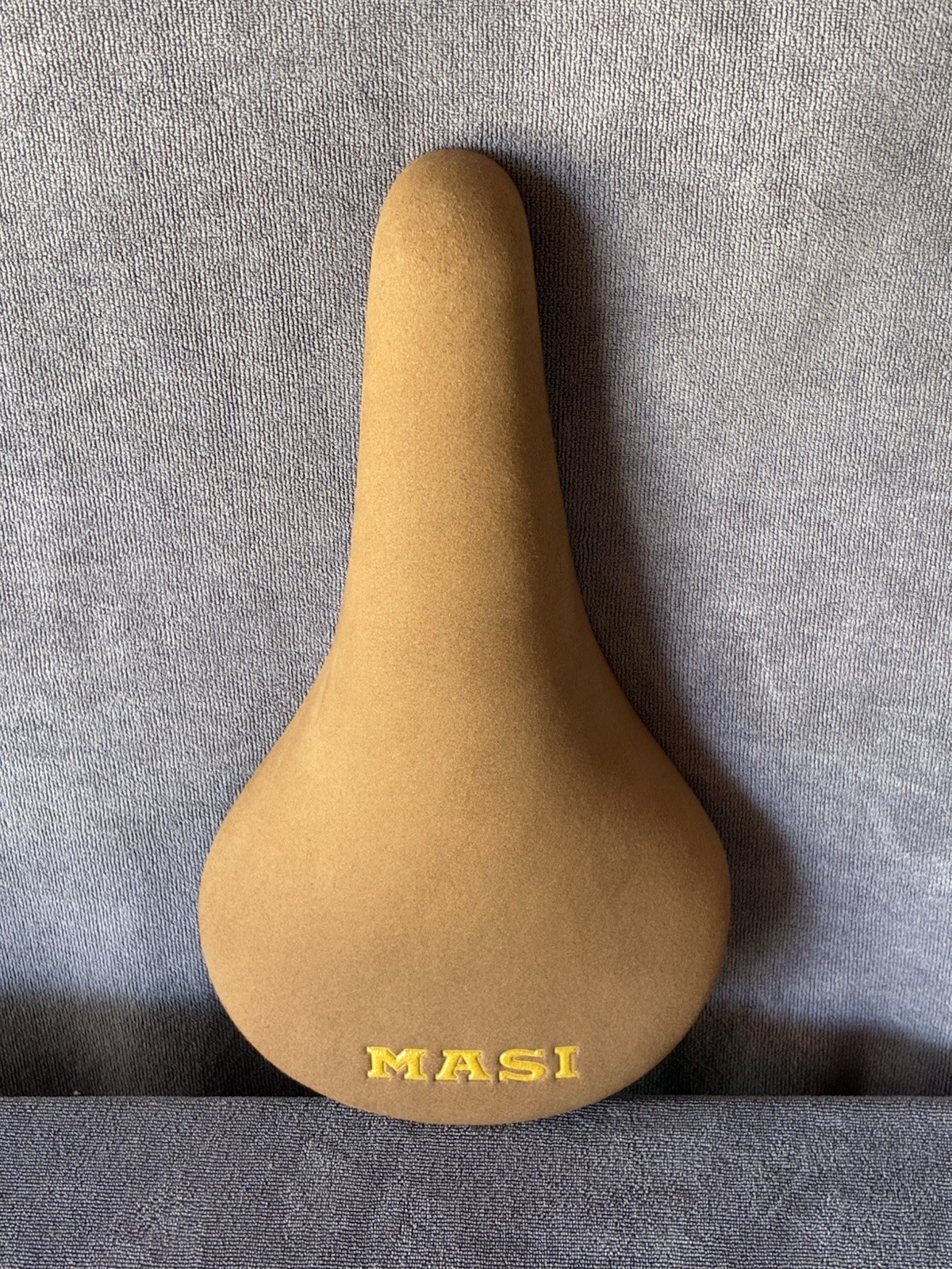 Masi Bikes Velo Saddle Faux Brown Suede Leather Speciale Velodrome Fixed Gear