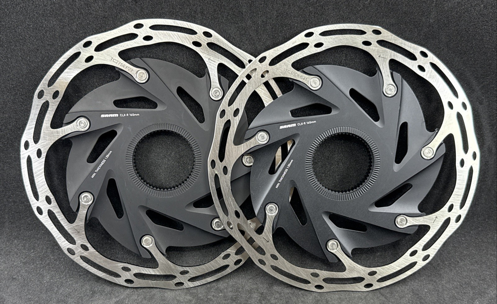 PAIR of 160mm SRAM Centerline CLX-R Center Lock Disc Brake Rotors MSRP $230!