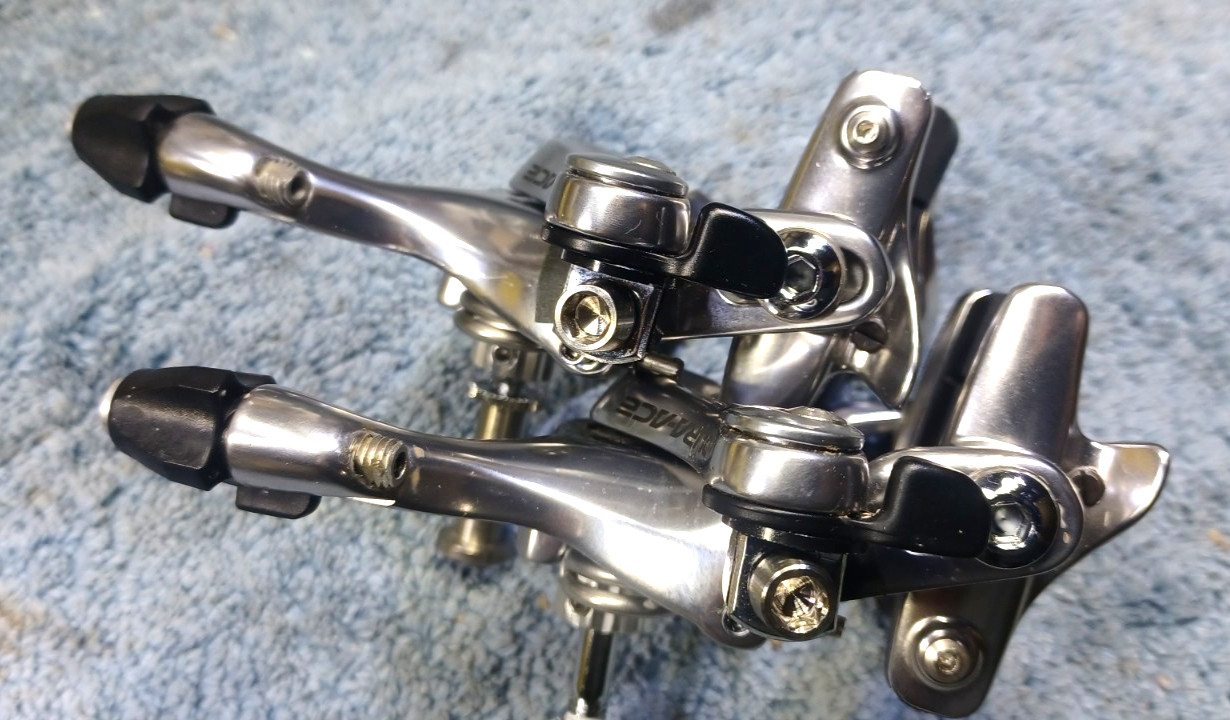 VGC, used, Shimano Dura-Ace BR-7800 Rim Brake Calipers Set, Very Good Condition
