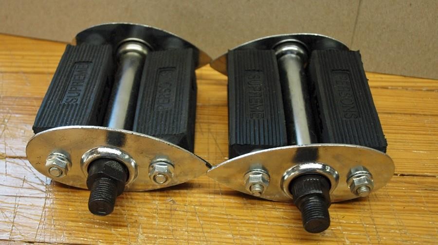 antique mens Persons Majestic TEARDROP bicycle PEDALS 1/2″ thread vintage PAIR