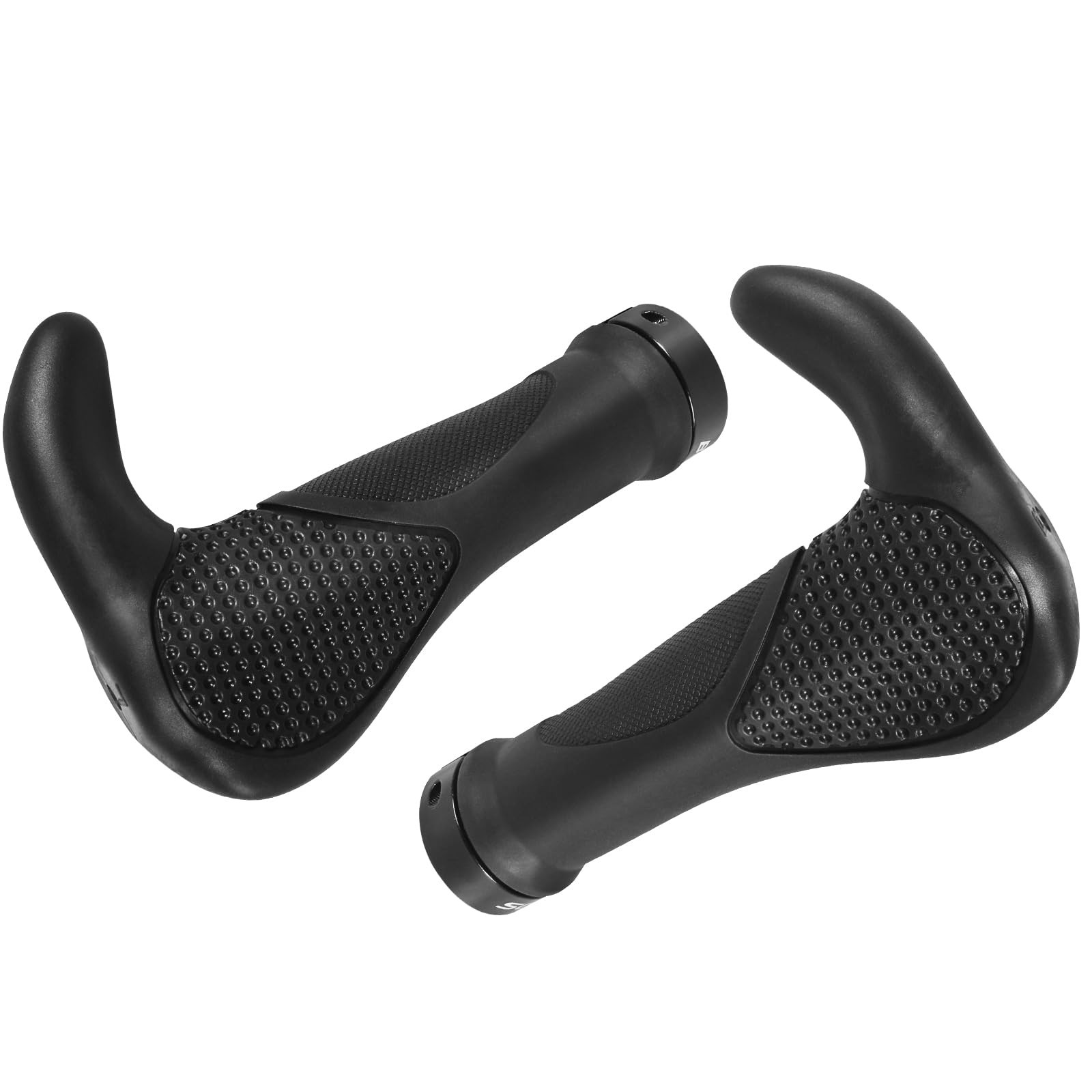 BUCKLOS Single Lock-on Bike Handlebar Grips Ergonomic Ergonomic, BLACK