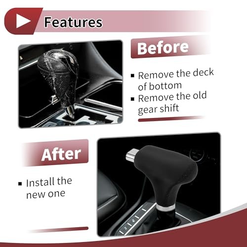 Shift Knob Universal Gear Shift Knob Faux Leather Stick Shifter Lever Knob for