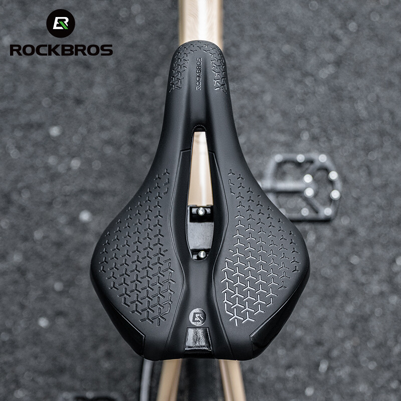 ROCKBROS Road MTB Bike Saddle Seat Soft Comfort Cycling Gel Pad Cushion &Lights