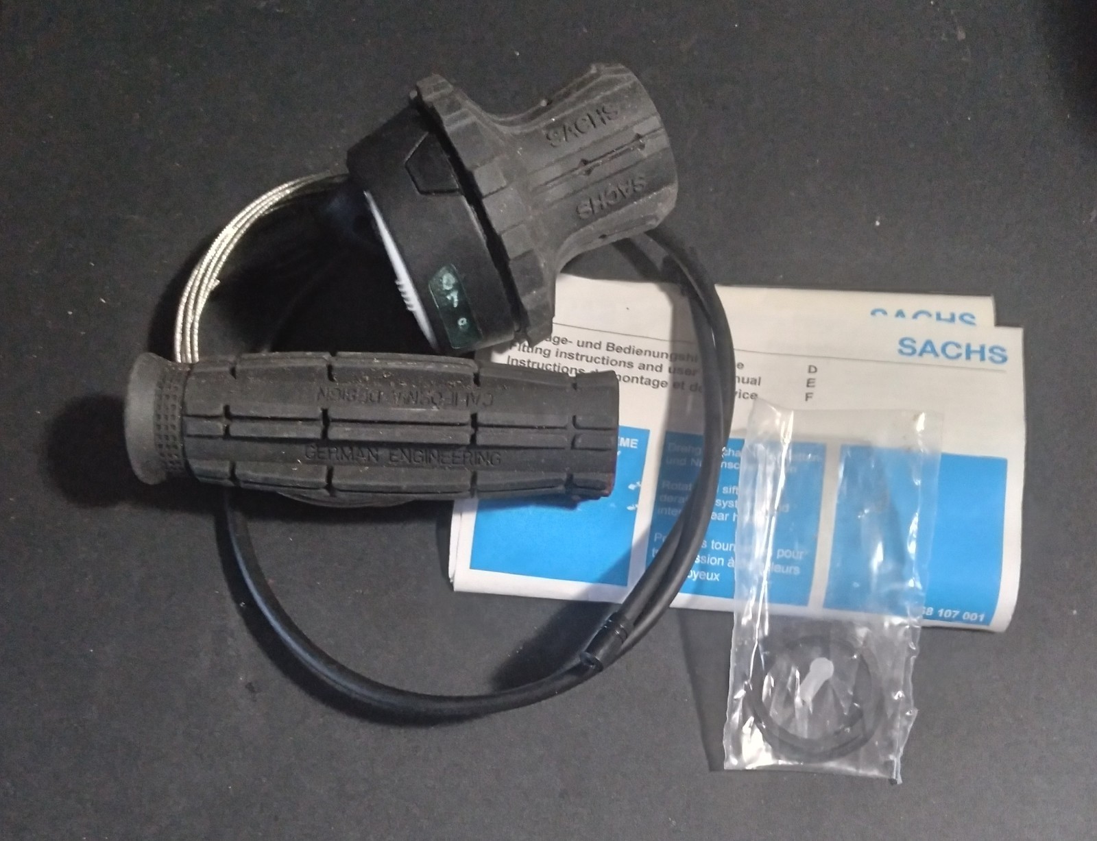 NOS Sachs Twistgrip Shifter Power Grip Extreme 8 Speed Includes Hand Grip