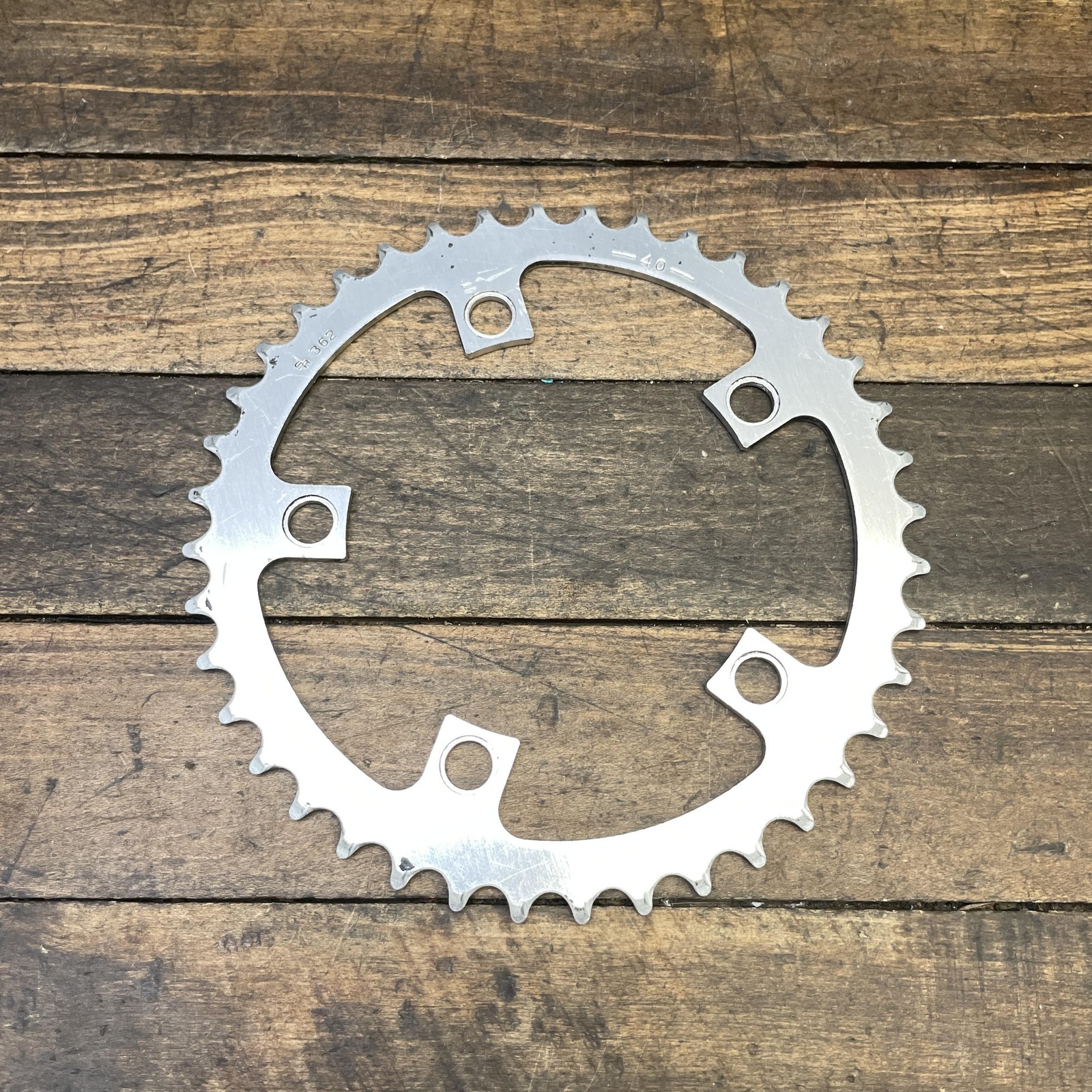 Vintage SR 40T Chainring 110 BCD 5-Arm Silver 80s Road MTB Bike 40 Tooth Ring