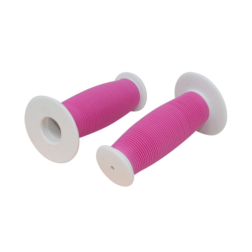 PRO+ Child Kids Bicycle Grips Mushroom Handle Bar Colorful Bike Grip Pink/White