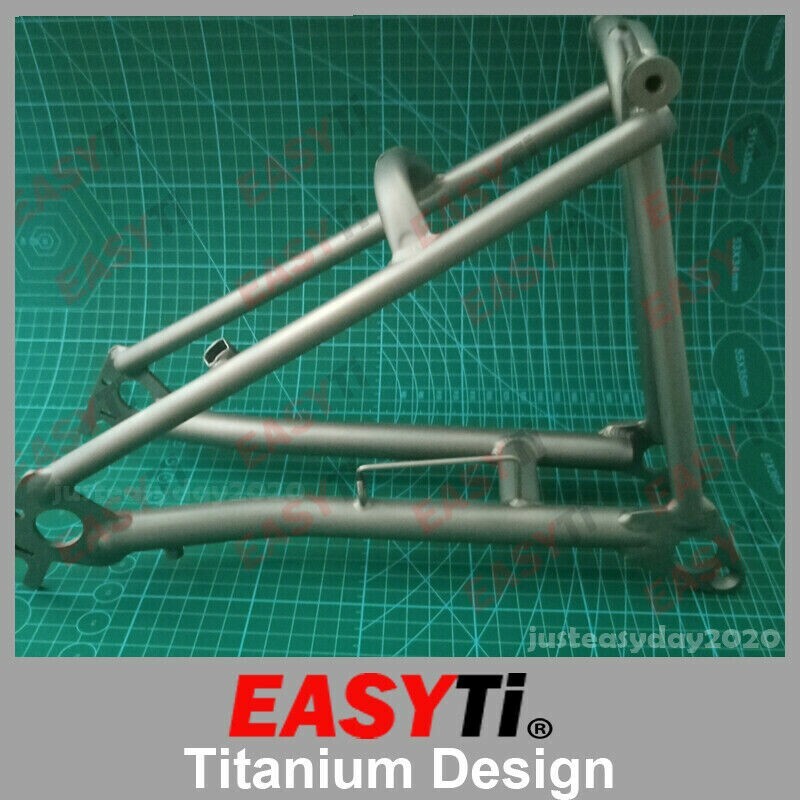 EasyTi/Titanium Rear Frame and Front Fork (Original Matte )for Brompton Bike