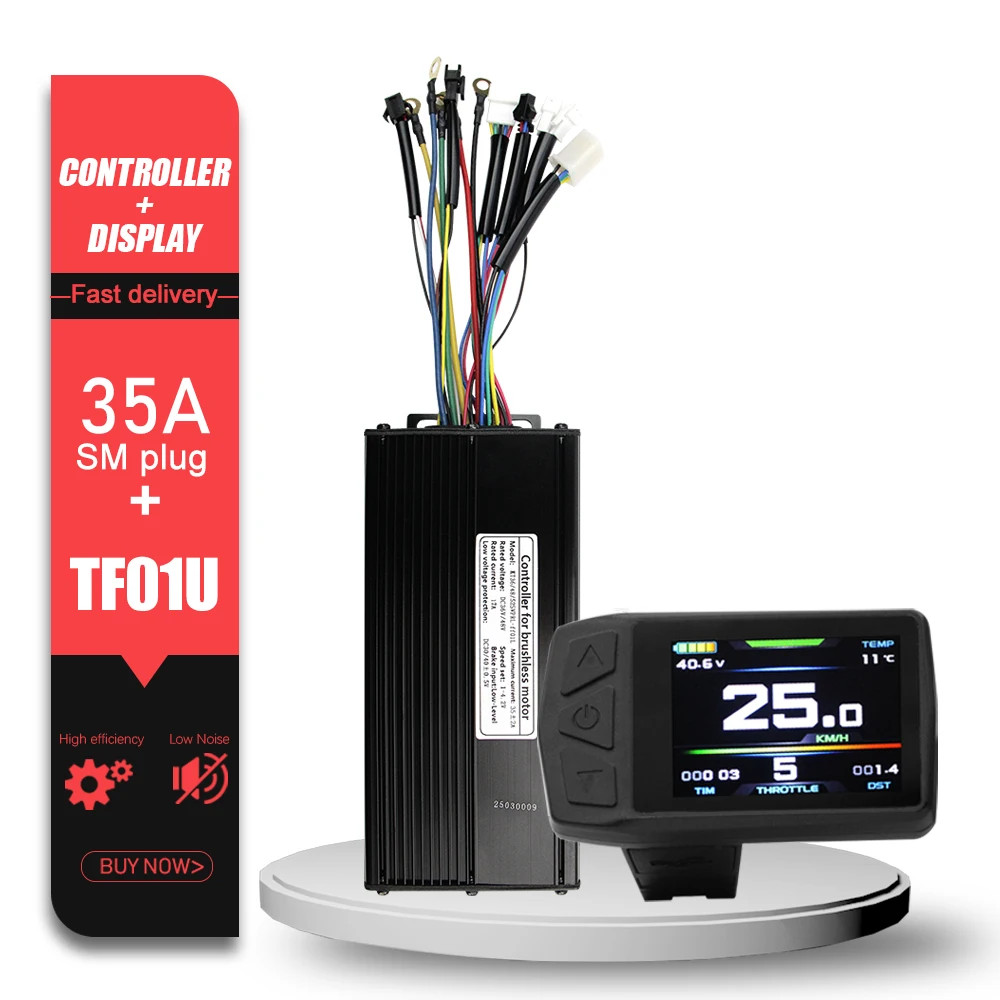 E-bike KT Sine Wave Controller 36V 48V 52V 35A Waterproof Brushless 1000W 1500W