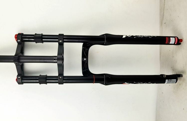 Fat Bike Fork Double Shoulder 26*4.0″ Air Forks Snow MTB Bicycle Mountain 135mm