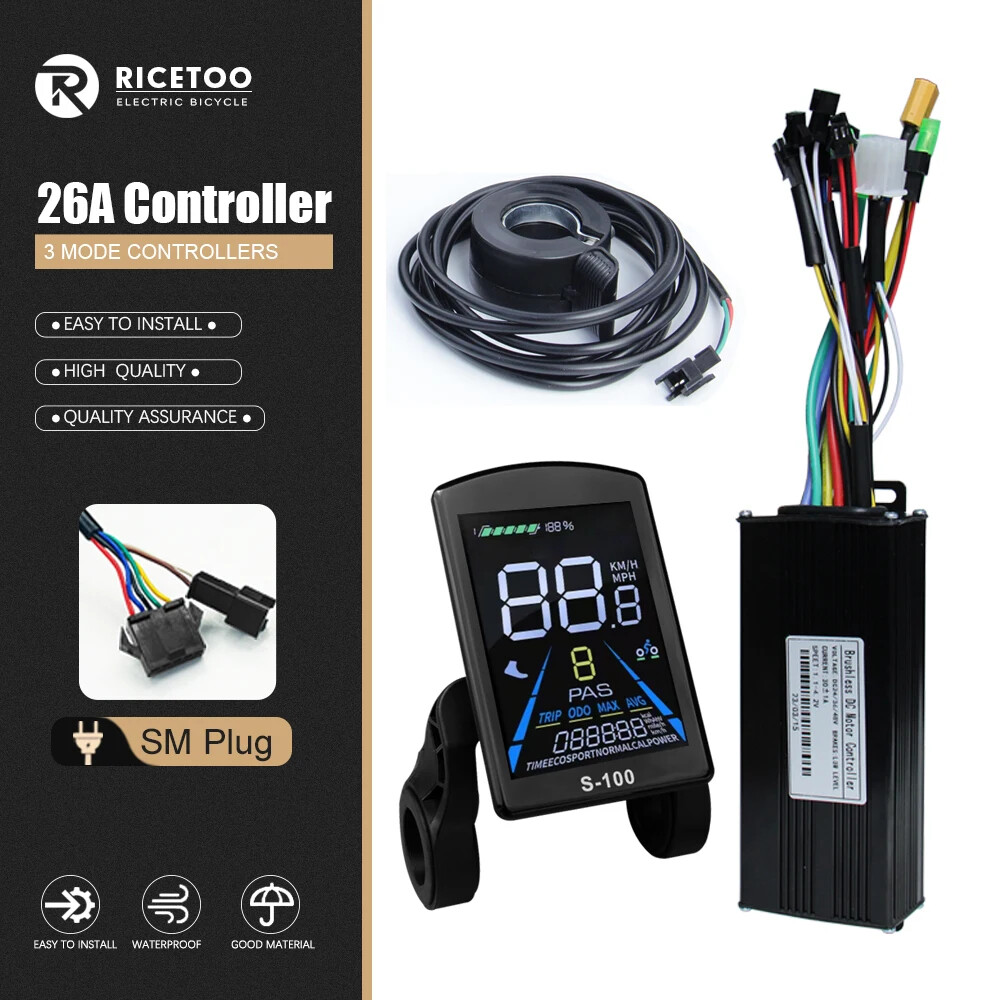 E-bike 3 Mode Controller Sine Wave Controlle 17A 26A 30A 40A with LCD Display