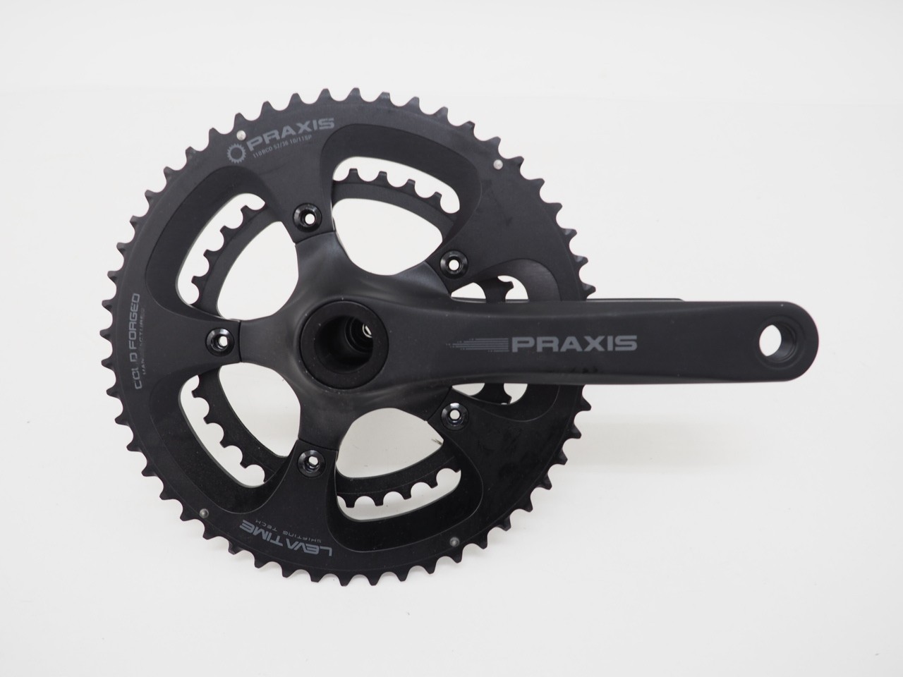 Praxis Alba M30 Crankset 172.5mm 52/36t 110 BCD Road 10/11 Speed Black
