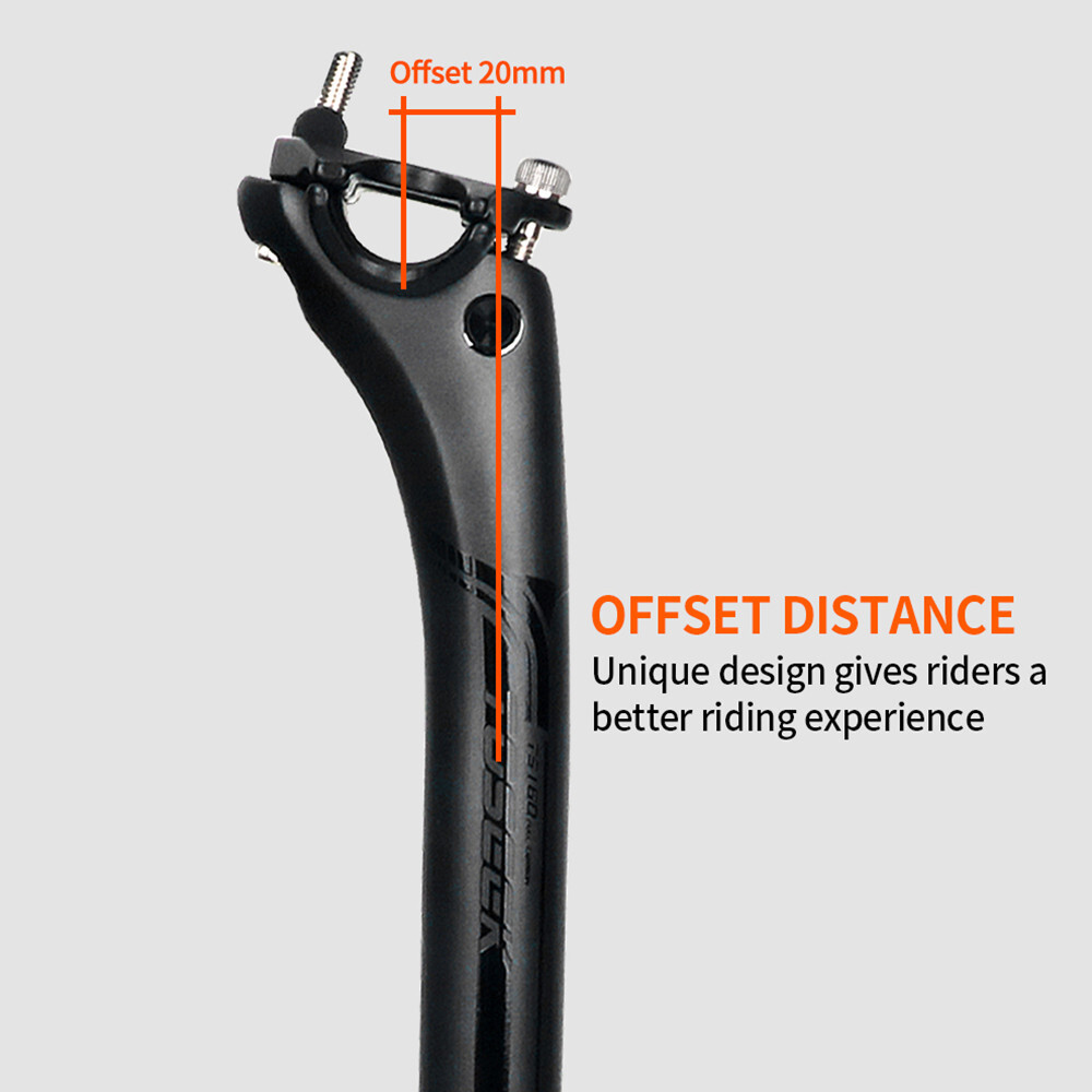 TOSEEK Carbon Fiber Seatpost Offset Mountain Road Bike Seatpost 27.2/30.8/31.6mm