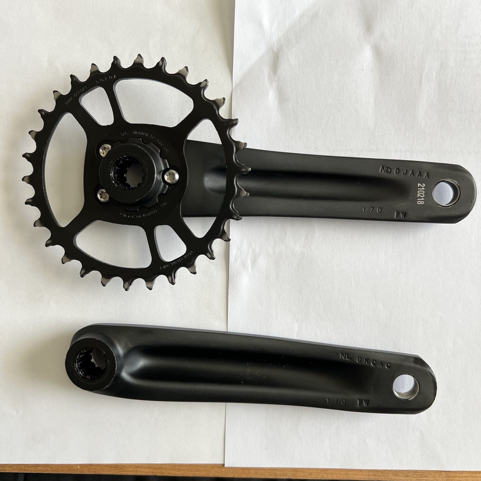 TruVativ PowerSpline Bottom Bracket – English (BSA) & Crankarms 170mm