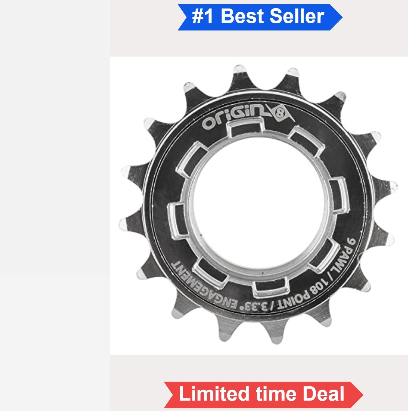 Bicycle Freewheel 108 Point 3.33 Degree 9 Pawl 16 Inch Chrome Spline