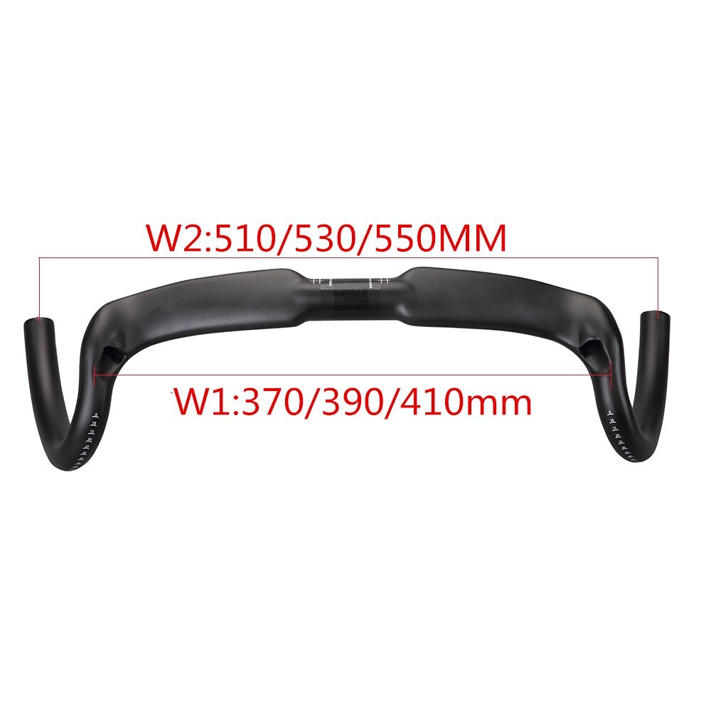 30° Carbon Gravel Bicycle Handlebar Cyclocross Road Bike Drop Bar 370 390 410mm