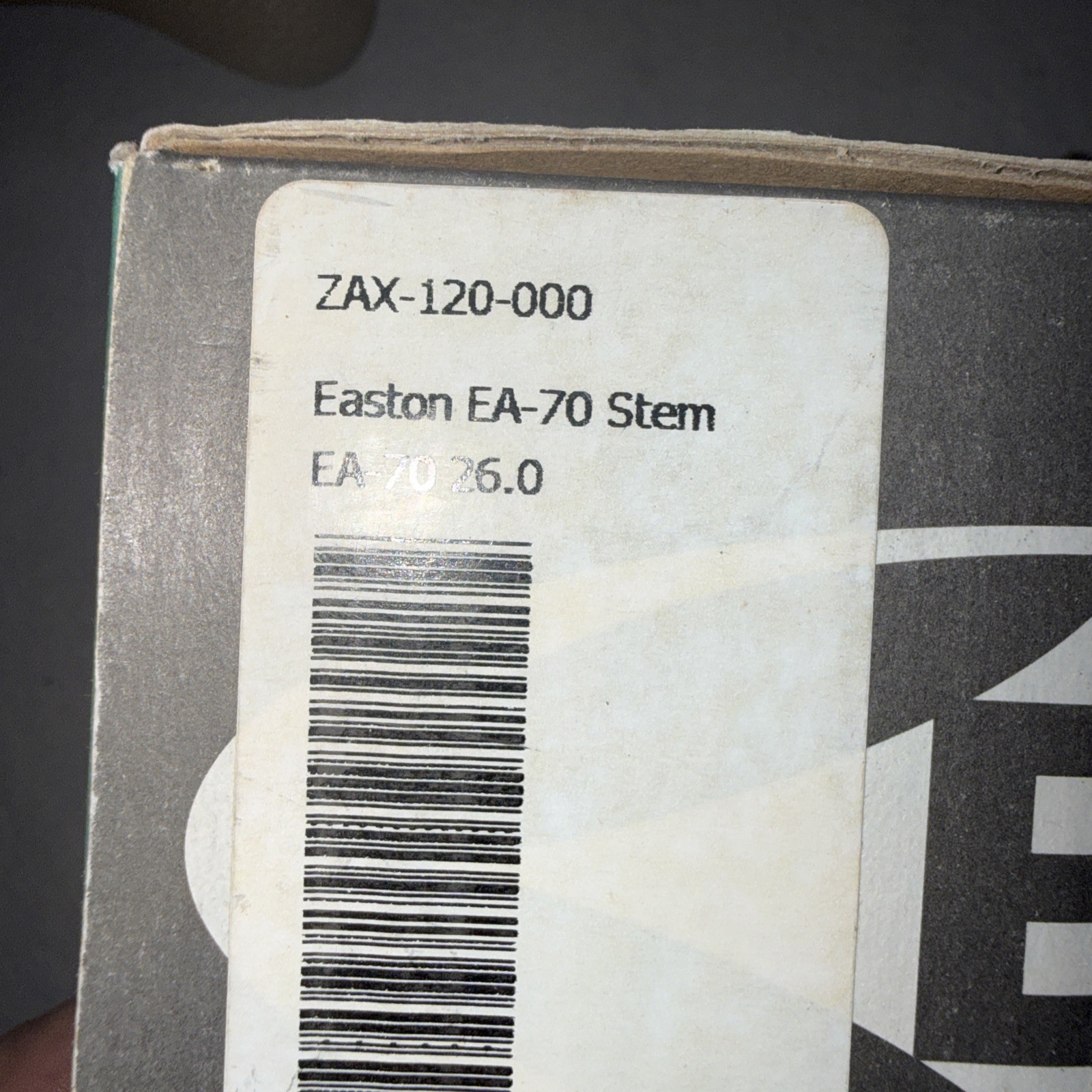 Easton EA70 Threadless Road Stem 120mm 26.0 Clamp 1 1/8 Steerer Shim Black