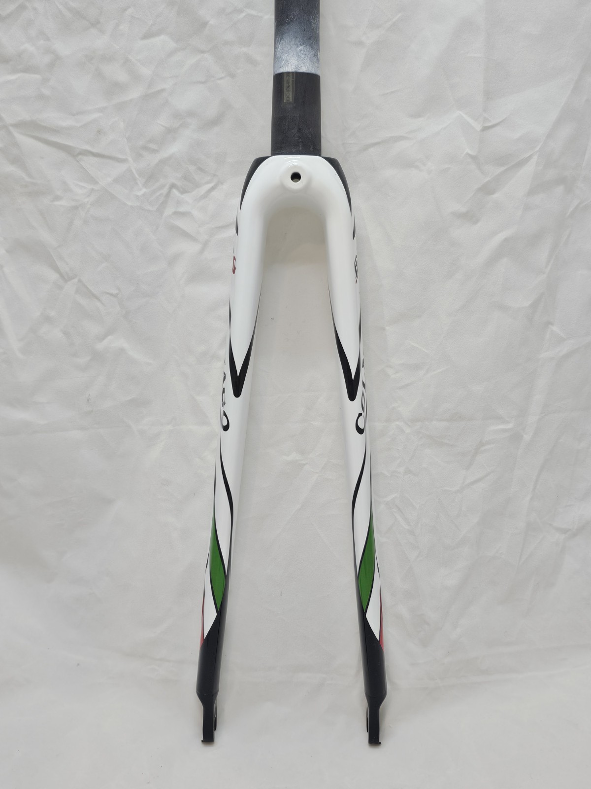 Colnago EPS Carbon Fork Tapered 1-1/8 to 1-1/4 700c White Italy 375g 330mm