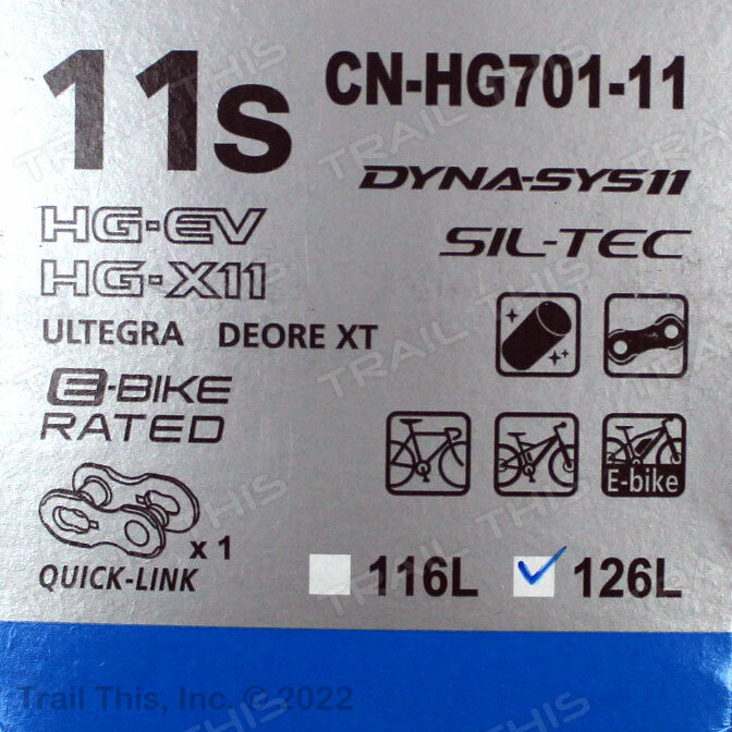 Shimano CN-HG701 11-Speed 126L Ultegra Deore XT Bike Chain Quick-Link 126-Links