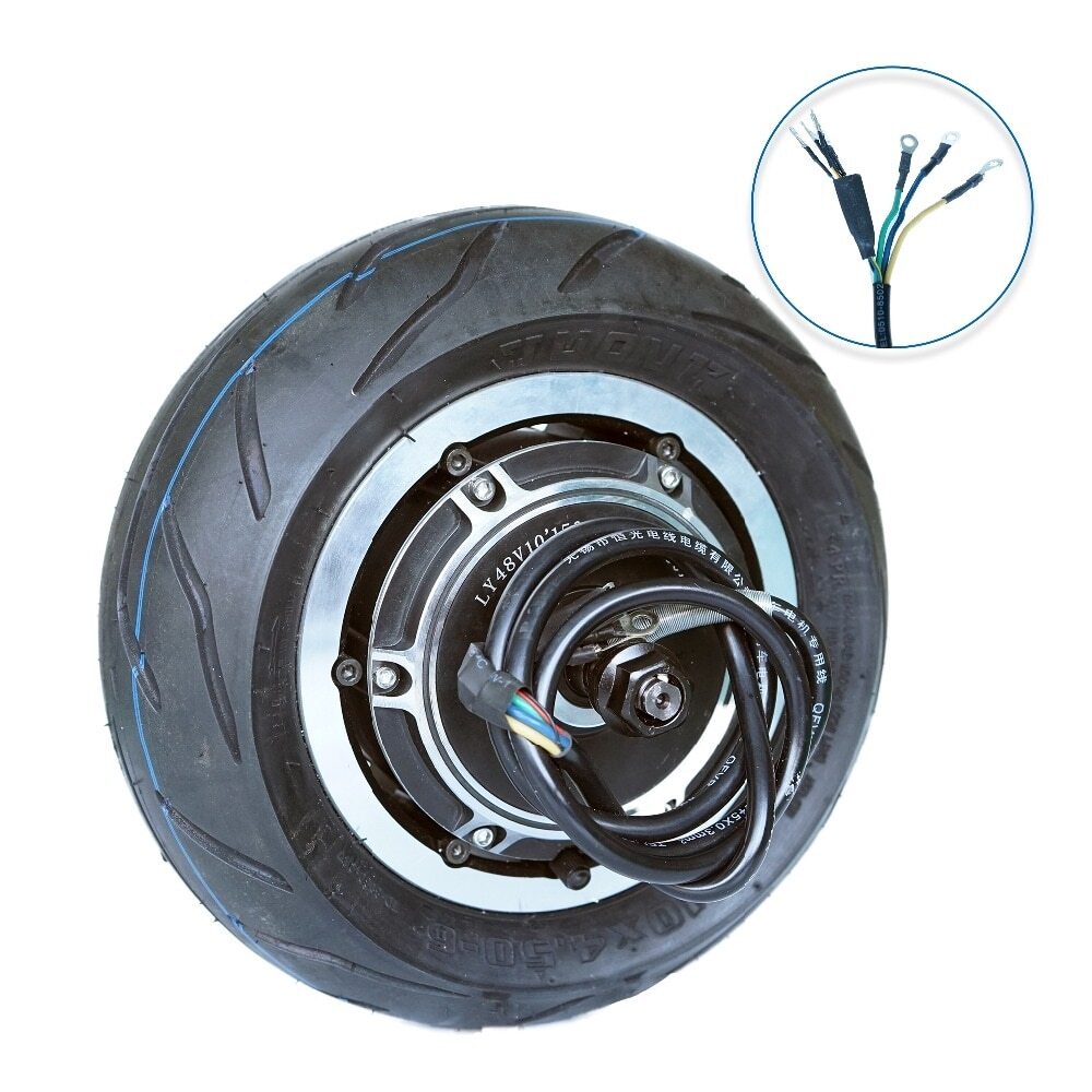 10inch Wide Tyre Hub Motor 10×4.50-6 Brushless Gearless Electric Bicycle Scooter