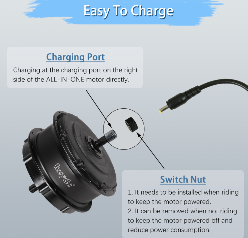KEYDE P160 Ebike All-In-One Conversion Kit Class 1 Bulit in Battery / Controller