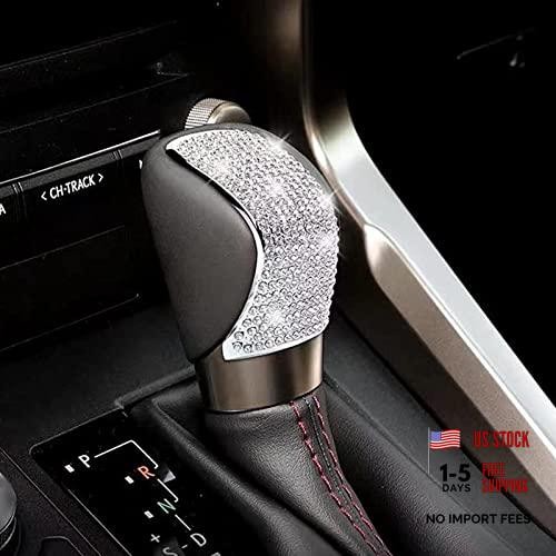 Bling Shifter Gear Lever Accessories Fit for Lexus 16-18 ES350 15-22 White