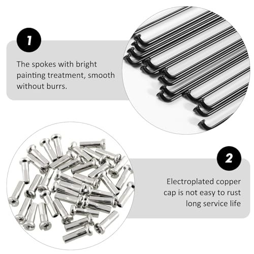 36Pcs 14G J Bend Bicycle Mountain Bike Steel Spokes Bike Spokes and 260mm