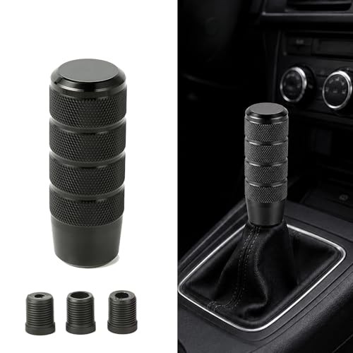 95mm/3.74″ Car Shifter Knob, Aluminum Weighted Automotive Gear Shift Black