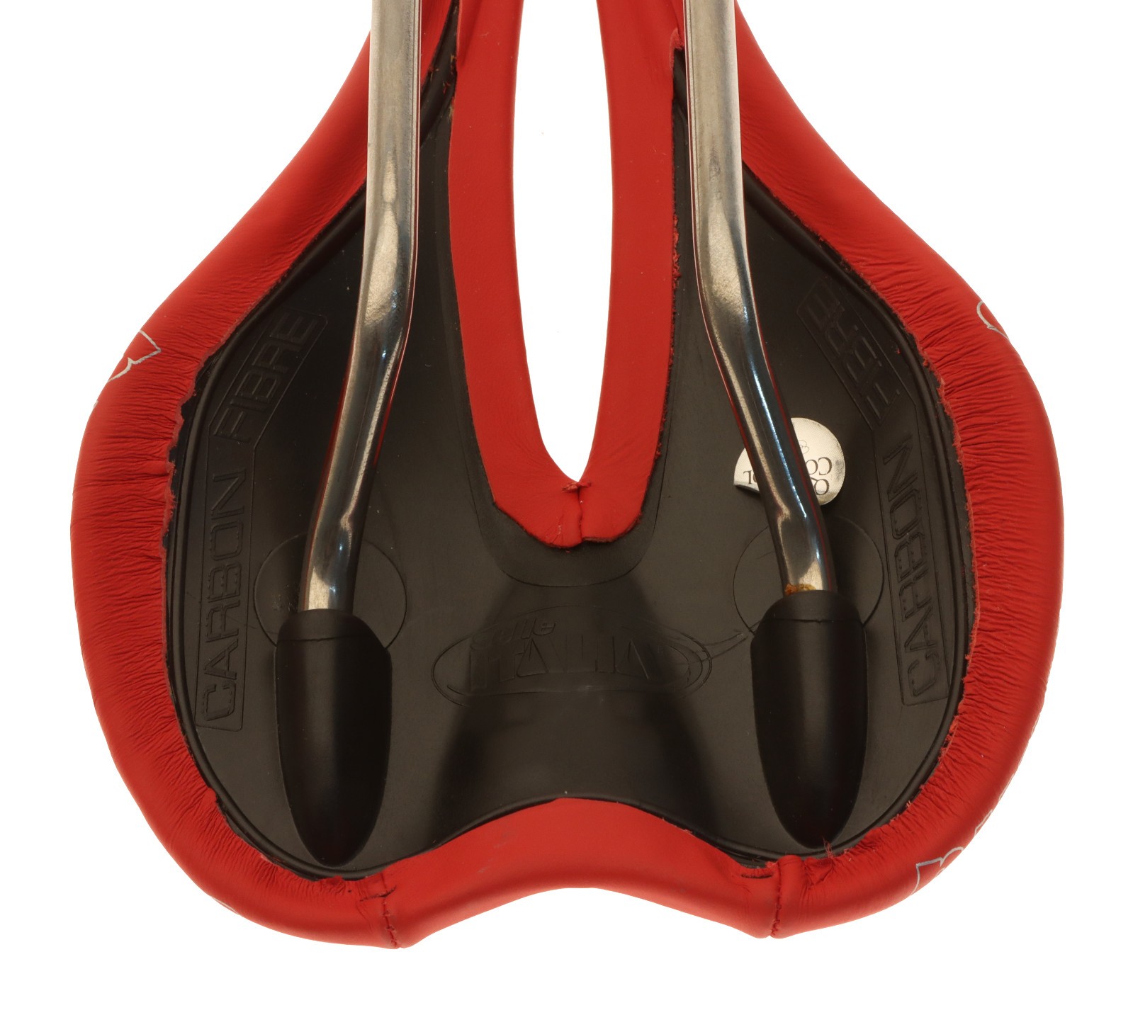 Selle Italia SLR Gel Flow Saddle Vanox Rails Red Perforated Leather 2010 NOS NEW