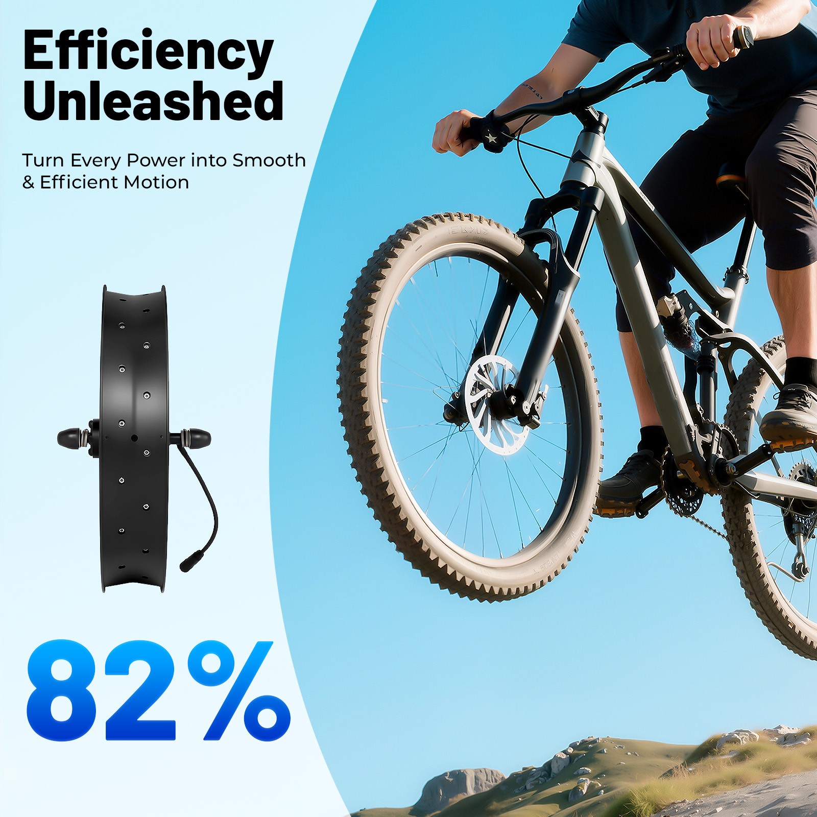 Electric Bicycle EBike Conversion Kit E-Bike Front Wheel Frame Kit 500 rpmUS