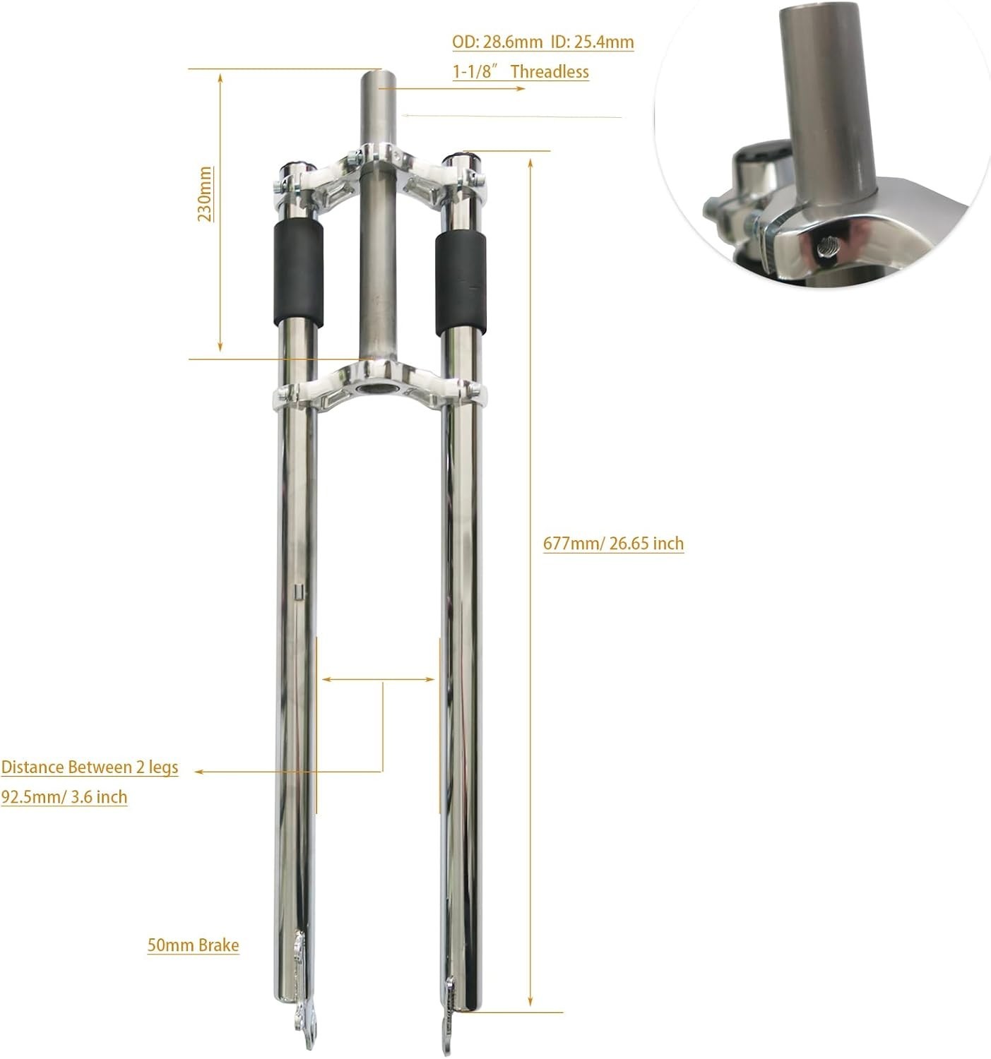 Heavy Duty 26″ Bike Wheel Set 12G & Freewheel & 1 1/8″ Threadless Bicycle Fork