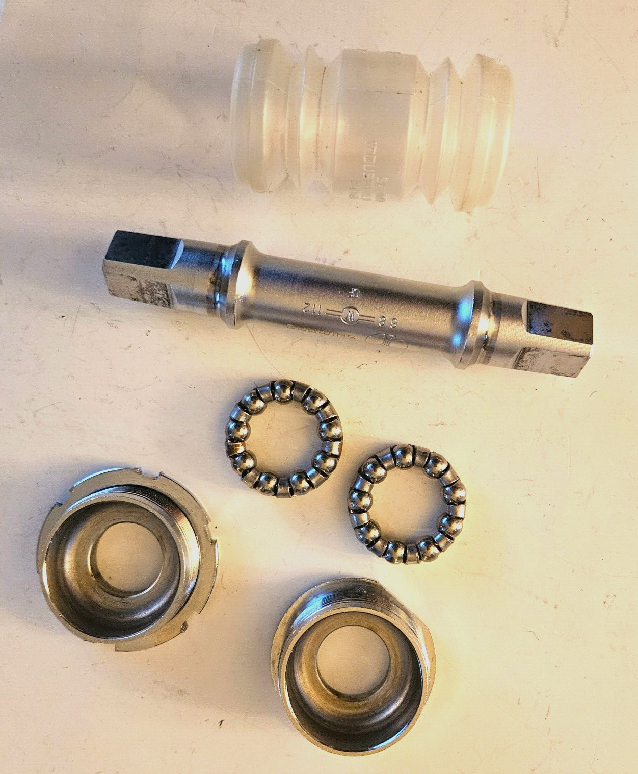 SHIMANO DURA ACE First Gen Bottom Bracket, GB 100, 112mm, French , Mint