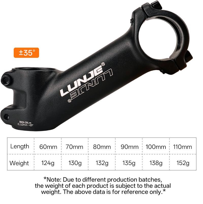 Ultralight Bike Power 60/70/80~100/110MM MTB Bike Stem 10/17/25/35 Degree Parts