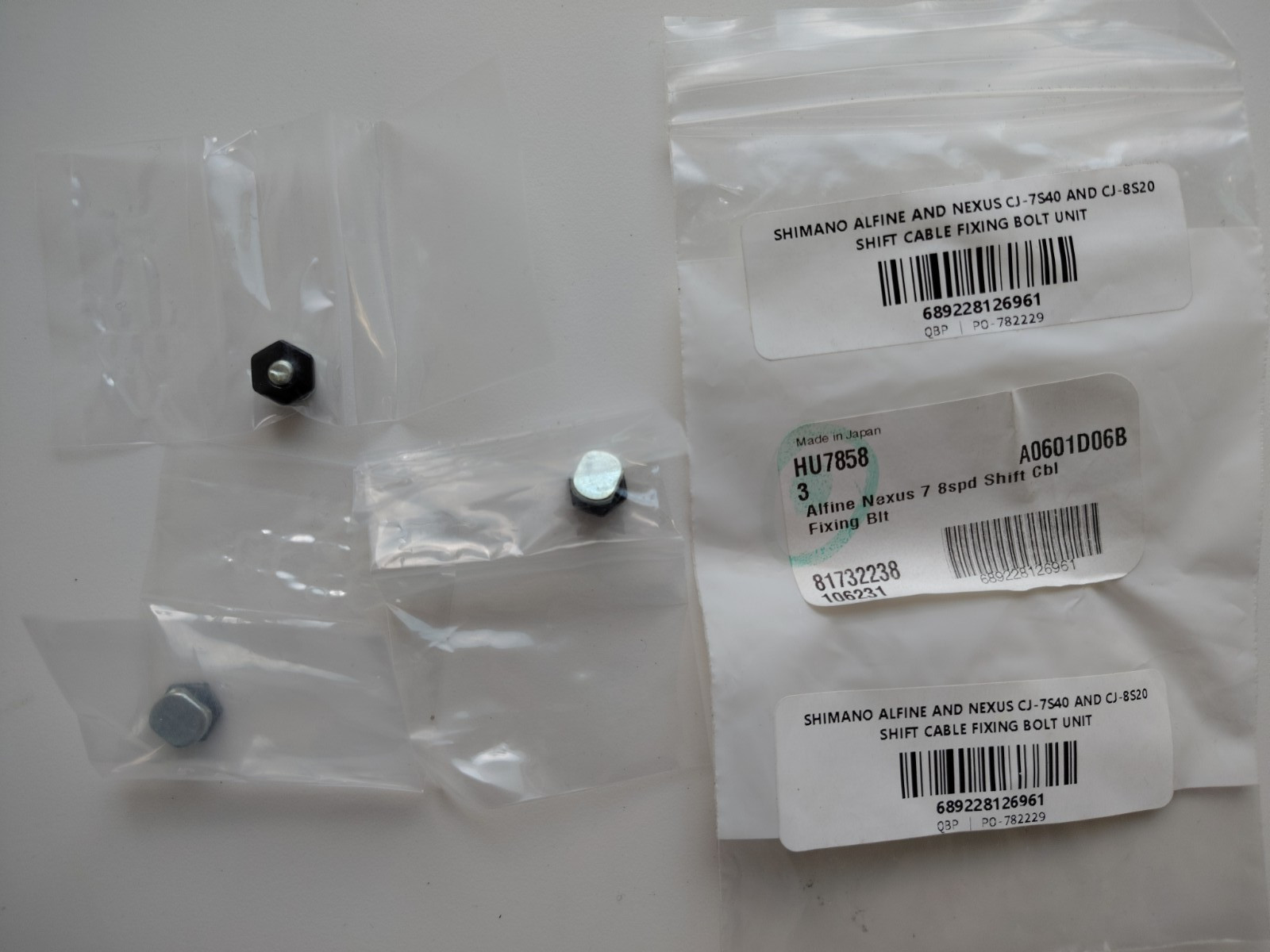 Qty 3 Shimano Alfine & Nexus Shift Cable Fixing Bolt Internally Geared Hub Parts