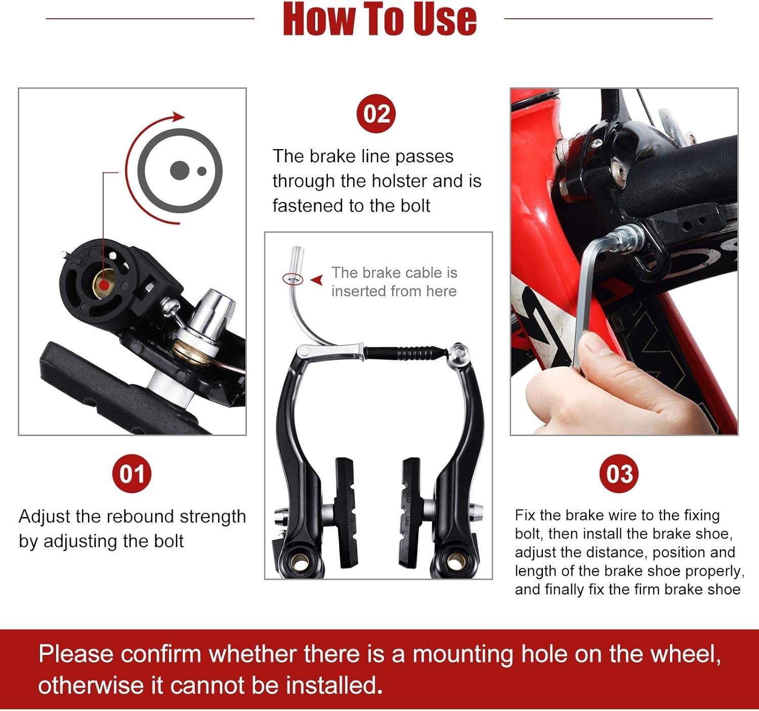 High-Performance Bike Brake Set with Ambidextrous Handles – Easy Installation