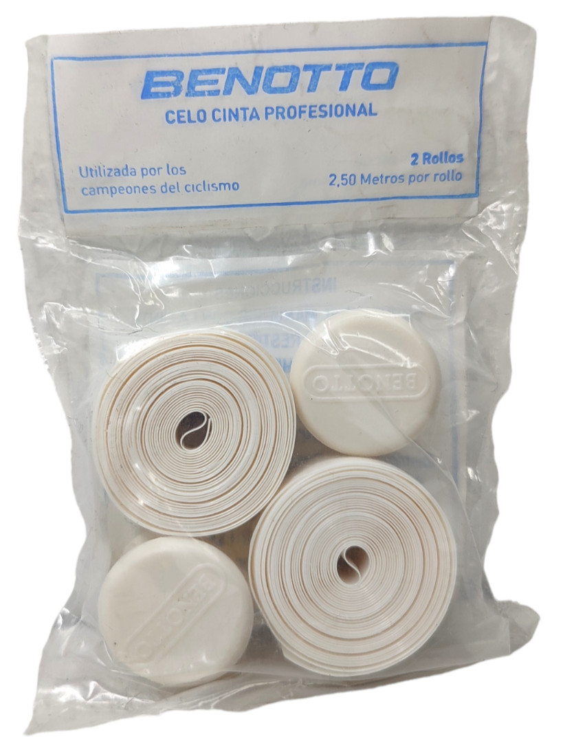 1 Benotto Smooth White Handlebar Tape Cello Bar pack Vintage Bicycle New cinta