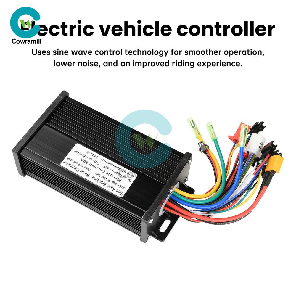 36V 48V 64V 30A Sine Wave Brushless Motor Controller 750W-1500W Drive S866 Gauge