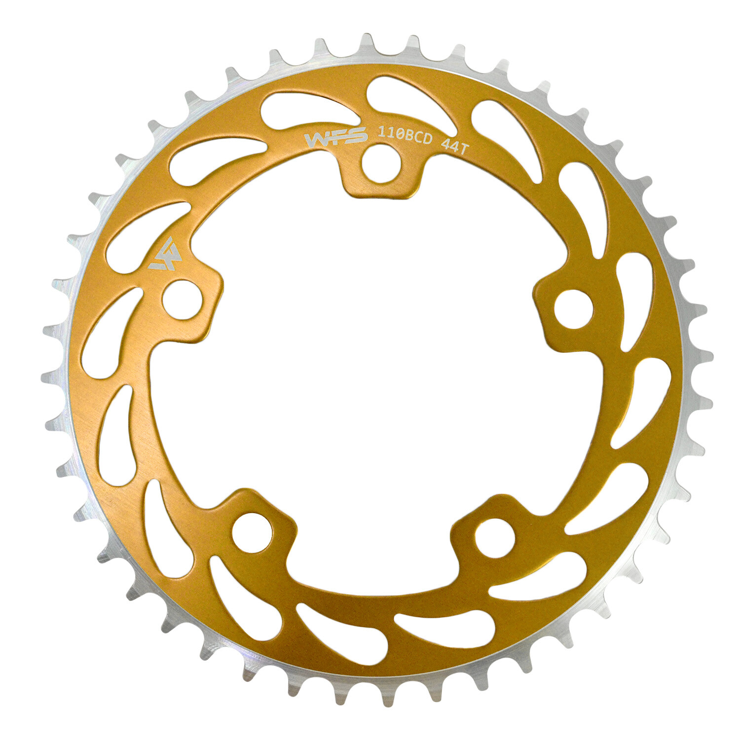 WFS Helix Chainring 44T 1/8" 110mm Old School BMX Single Speed Fixie , Gold